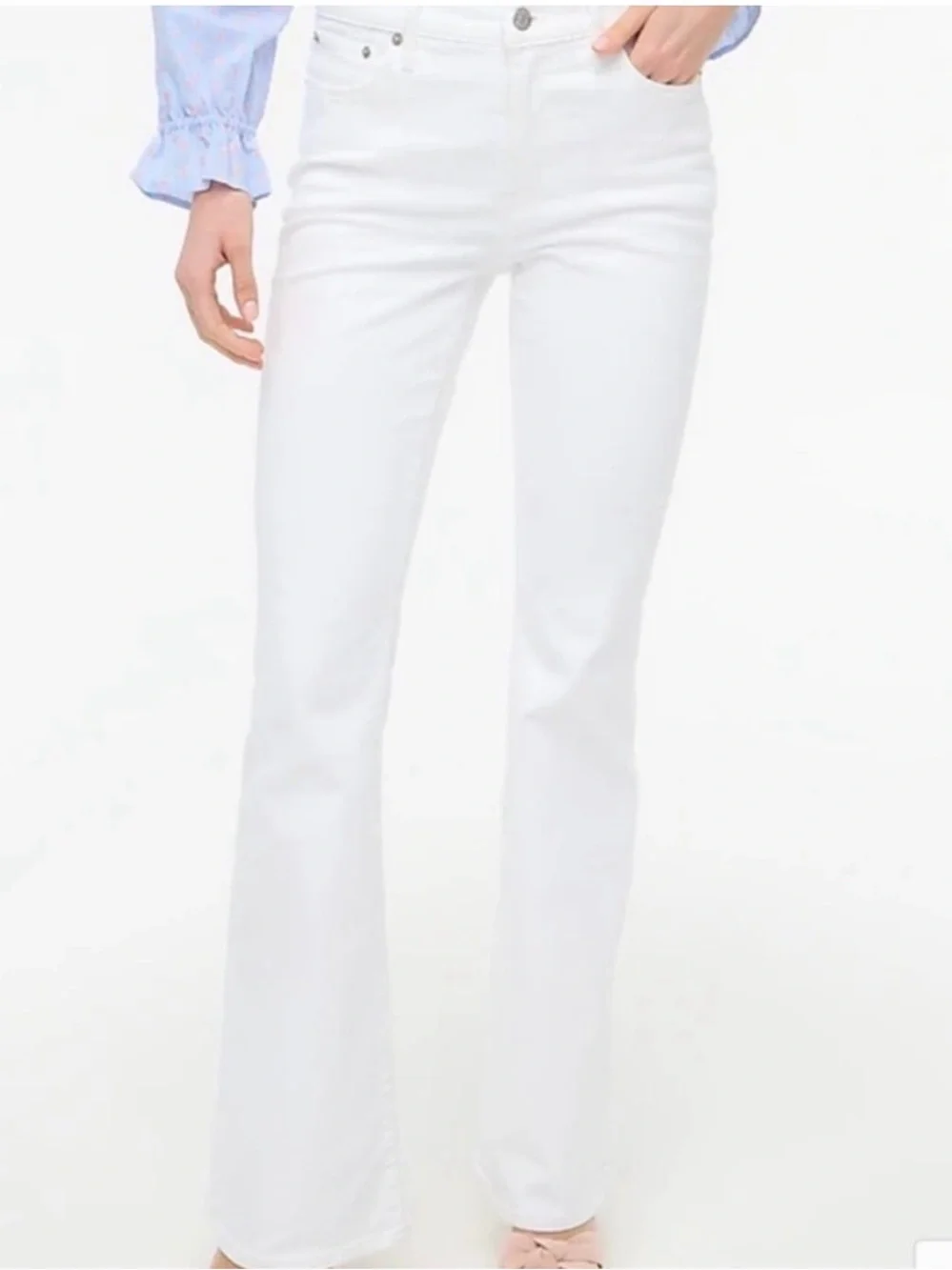 J. Crew White Curvy Demi Boot-Cut Jeans - Picture 1 of 6